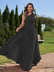 A-Line/Princess Chiffon Ruched One-Shoulder Sleeveless Floor-Length Bridesmaid Dresses A-Line/Princess Chiffon Ruched One-Shoulder Sleeveless Floor-Length Bridesmaid Dresses