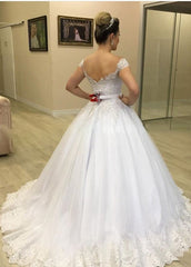 Luxurious Beading Appliques Off-the-Shoulder Tulle Wedding Dress Luxurious Beading Appliques Off-the-Shoulder Tulle Wedding Dress