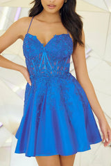 A line Sweetheart Lace Sticker Short Homecoming Dress A line Sweetheart Lace Sticker Short Homecoming Dress