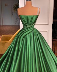 Modern Green A-Line One Shoulder Sleeveless Prom Dress Modern Green A-Line One Shoulder Sleeveless Prom Dress