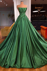 Modern Green A-Line One Shoulder Sleeveless Prom Dress Modern Green A-Line One Shoulder Sleeveless Prom Dress