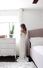 Strapless Long Sleeve A-Line Maternity Lace Wedding Dress with Train Strapless Long Sleeve A-Line Maternity Lace Wedding Dress with Train