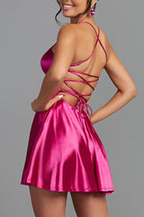 Thread Spoon Satin Simple Dress Homecoming Dresses Thread Spoon Satin Simple Dress Homecoming Dresses