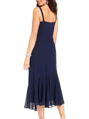 Sheath / Column Mother of the Bride Dress Sexy Bateau Neck Ankle Length Chiffon Long Sleeve with Lace - RongMoon Sheath / Column Mother of the Bride Dress Sexy Bateau Neck Ankle Length Chiffon Long Sleeve with Lace - RongMoon