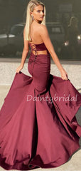 Sexy Straight Side Slit Satin Mermaid Long Prom Dresses Evening Dresses.DB10547 Sexy Straight Side Slit Satin Mermaid Long Prom Dresses Evening Dresses.DB10547