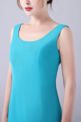 A-Line Scoop Neck Chiffon Floor-Length Mother Of the Bride Dress