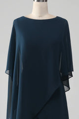 A-line Chiffon Scoop Neckline Mother of the Bride Dress