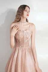 Cute Tulle Long Prom Dresses, Lovely A-Line Evening Graduation Dresses