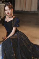 Cute Tulle Long Prom Dresses, A-Line Evening Dresses