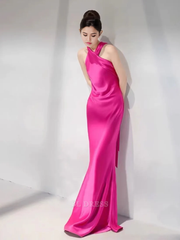 Mermaid High Neckline Long formal dresses Bridesmaid Dresses evening gown Prom Dress