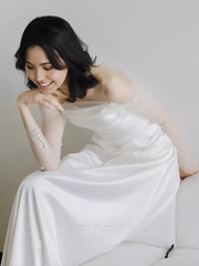 Mermaid Simple Sleeveless Long formal dresses Bridesmaid Dresses evening gown Prom Dress