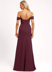 Ruffled A-line Floor-length Chiffon Bridesmaids Dress