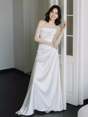 Mermaid Simple Sleeveless Long formal dresses Bridesmaid Dresses evening gown Prom Dress