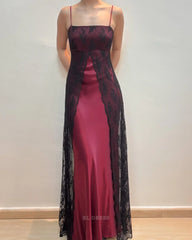 Sheath Spaghetti Straps Lace Vintage formal dresses Bridesmaid Dresses evening gown Prom Dress