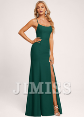 A-line Scoop Neck Floor-length Chiffon Bridesmaids Dress