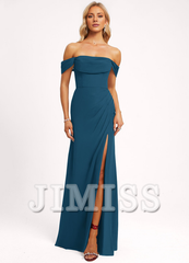 Ruffled A-line Floor-length Chiffon Bridesmaids Dress