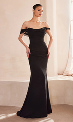 Jimiss off shoulder tight corset mermaid backless and floor length Prom dress