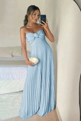 A Line Sweetheart Pink Chiffon Long Prom Dresse