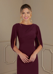 Sheath Boatneck Cabernet formal dresses evening dress Mother of the Bride Dresses