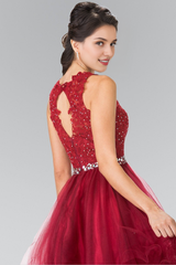 Lace Illusion Top Short Sleeveless Dress