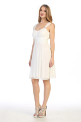 Ruffless sleeveless chiffon Homecoming Dresses