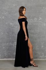 A-line Velvet Bridesmaid Dress Formal Dresses for Wedding Guest Cocktail Dress Mother of the Bride Dresses
