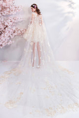 Champagne Tulle Lace Short Prom Dresses, A-Line Lace Party Dresses