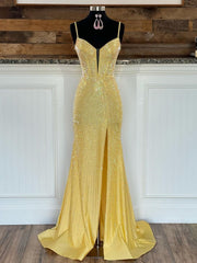 Sparkly V Neck Light Blue Beaded Mermaid Prom Dresses