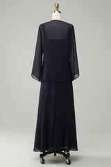 Two Piece Sparkly Beaded Mother of the Bride Dress