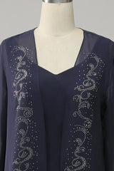 Two Piece Sparkly Beaded Mother of the Bride Dress