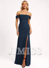 Ruffled A-line Floor-length Chiffon Bridesmaids Dress