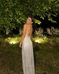 Sheath V-Neck Sparkling formal dresses Bridesmaid Dresses evening gown Prom Dress With Split