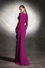 Hanging clothes with sweeping tails and floor length gowns evening dresses
