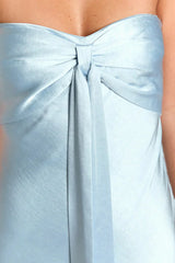 Jimiss Fashion Tight Off Shoulder Blue Long Bow Prom Dress