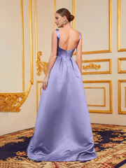 Sweetheart neck backless satin and floor length Prom Dress - LD Dress