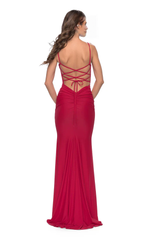 Mermaid deep V-neck sleeveless tight corset and floor length evening dress