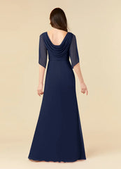 Sheath Sequins Dark Navy formal dresses evening dress Mother of the Bride Dresses