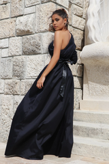 A-line One Shoulder Bridesmaid Dress Formal Dresses for Wedding Guest Cocktail Dress Mother of the Bride Dresses