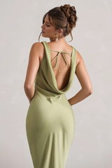 Hooded collar satin long neck dress mermaid and floor length evening dress - jimiss dress