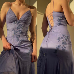 Pretty Spaghetti Straps Long Prom Dresses Wedding Party Dress