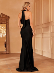 Mermaid neck strap and floor length Prom Dress - LD Dress