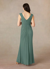 A-Line V-Neck Pleated formal dresses evening dress Mother of the Bride Dresses