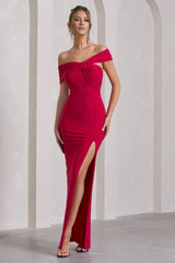 Asymmetric backless side slit and floor length evening dress - jimiss dress