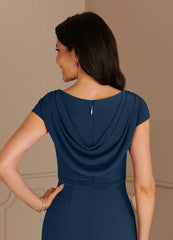 Mermaid V-Neck Sequins Lace Dark Navy formal dresses evening dress Mother of the Bride Dresses
