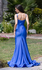 Long slit mermaid special occasion Prom dress