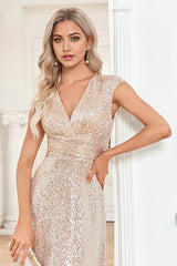 A-Line Sparkly Sleeveless Mother of the Bride Dress