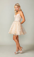 3D Butterfly Short Homecoming Dress 3350