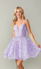 3D Butterfly Short Homecoming Dress 3350