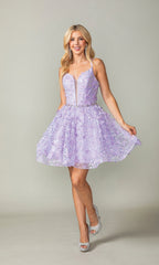 3D Butterfly Short Homecoming Dress 3350