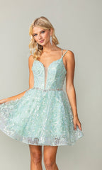 3D Butterfly Short Homecoming Dress 3350